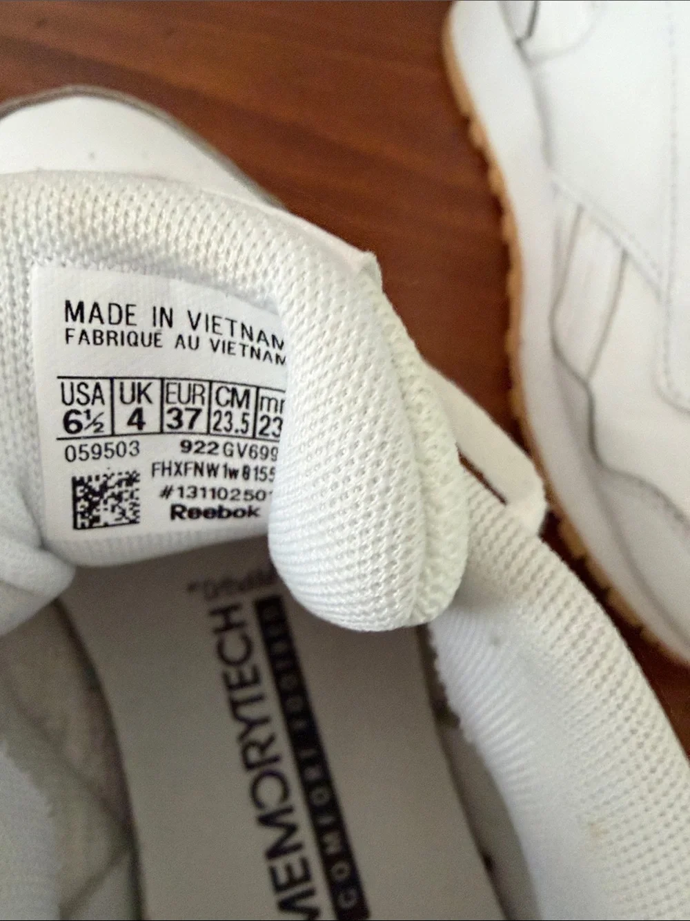 Reebok White Leather Trainers